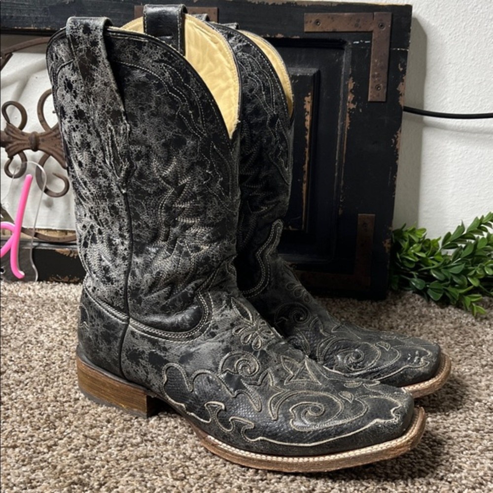 Corral Western Cowboy Boots python inlay Sz 11 men’s